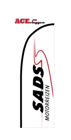 Beachvlag ontwerp voor SADS motorreizen Beachvlag ontwerp voor SADS motorreizen